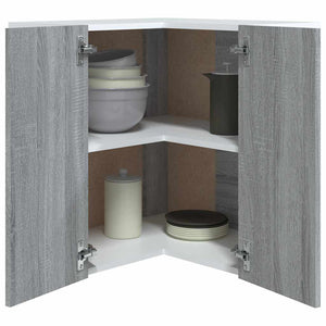 Eck-Hängeschrank Lyon Grau Sonoma 57x57x60 cm