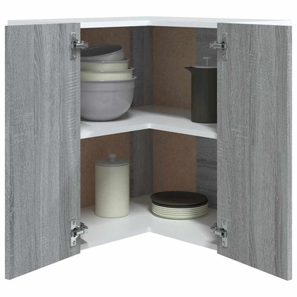 Eck-Hängeschrank Lyon Grau Sonoma 57x57x60 cm