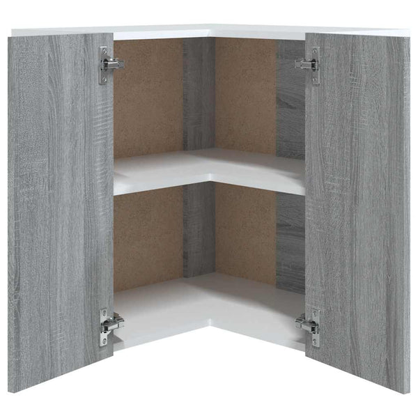 Eck-Hängeschrank Lyon Grau Sonoma 57x57x60 cm