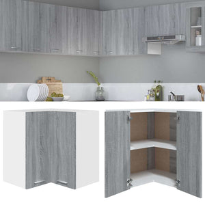 Eck-Hängeschrank Lyon Grau Sonoma 57x57x60 cm