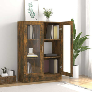 Vitrinenschrank Räuchereiche 82,5x30,5x115 cm