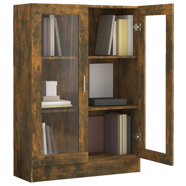 Vitrinenschrank Räuchereiche 82,5x30,5x115 cm
