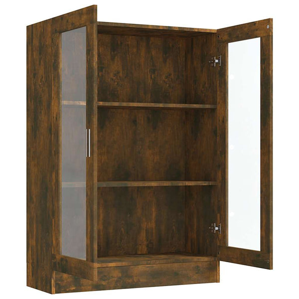 Vitrinenschrank Räuchereiche 82,5x30,5x115 cm