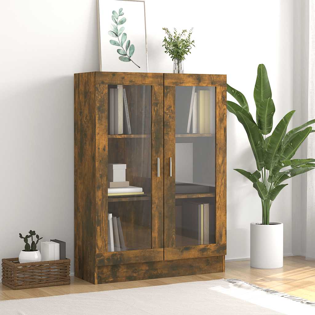 Vitrinenschrank Räuchereiche 82,5x30,5x115 cm
