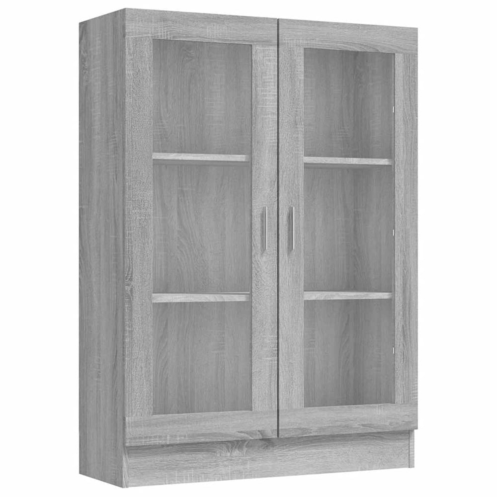 vidaXL Vitrine gris Sonoma 82,5x30,5x115 cm en bois d'ingénierie