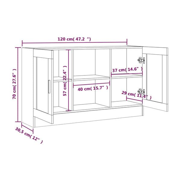Sideboard Räuchereiche 120 cm