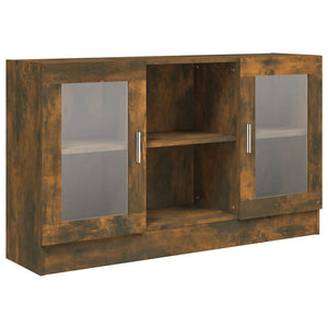 Vitrinenschrank Räuchereiche 120 cm
