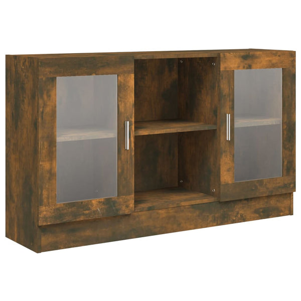 Vitrinenschrank Räuchereiche 120 cm