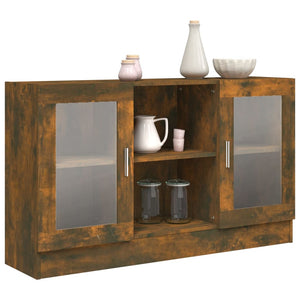 Vitrinenschrank Räuchereiche 120 cm