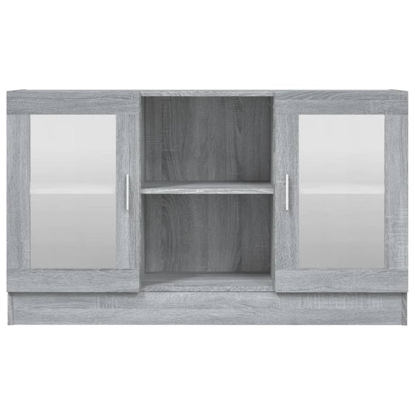 Grauer Vitrinenschrank Sonoma, 120 cm