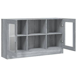 Grauer Vitrinenschrank Sonoma, 120 cm