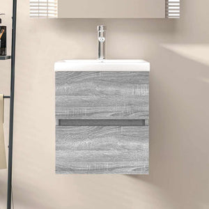 Waschbeckenunterschrank Grau Sonoma 41x38,5x45 cm