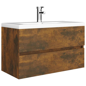 Waschbeckenschrank Räuchereiche 80 cm