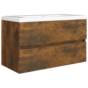 Waschbeckenschrank Räuchereiche 80 cm