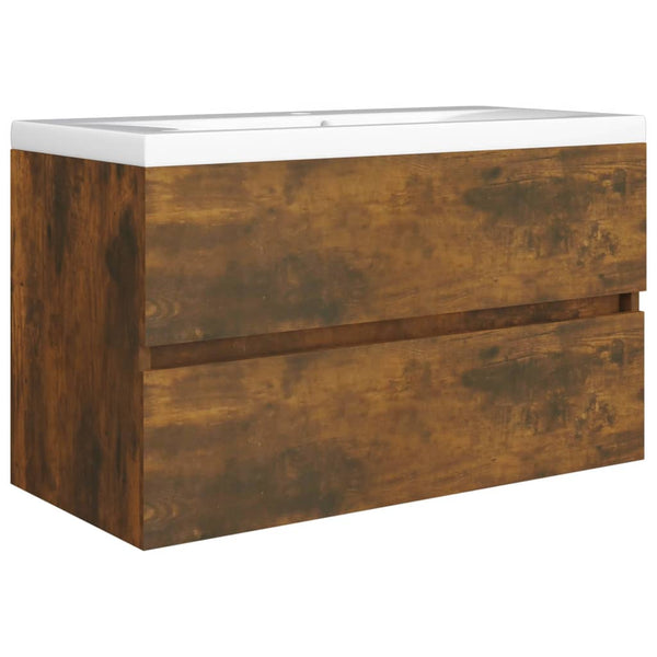 Waschbeckenschrank Räuchereiche 80 cm
