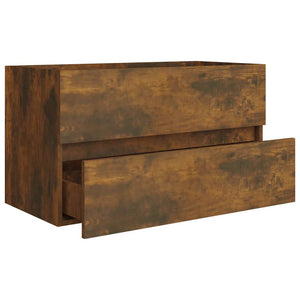 Waschbeckenschrank Räuchereiche 80 cm