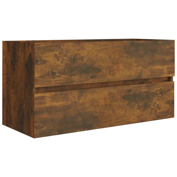 Waschbeckenschrank Räuchereiche 90 cm