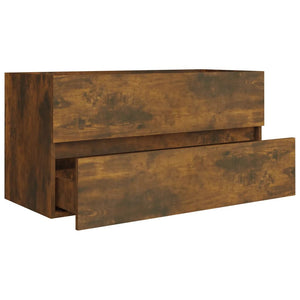 Waschbeckenschrank Räuchereiche 90 cm