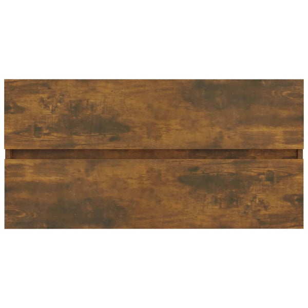 Waschbeckenschrank Räuchereiche 90 cm