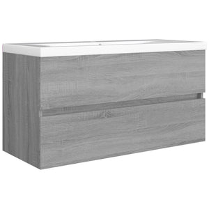 Waschbeckenunterschrank Grau Sonoma 90 cm