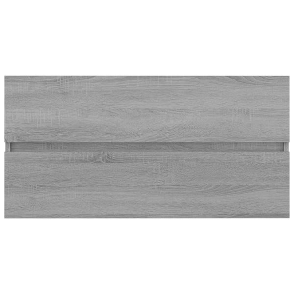 Waschbeckenunterschrank Grau Sonoma 90 cm