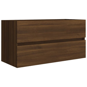 Waschbeckenunterschrank Eiche 90 cm