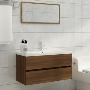 Waschbeckenunterschrank Eiche 90 cm