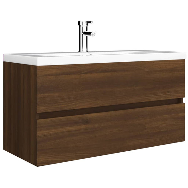 Waschbeckenunterschrank Eiche 90 cm