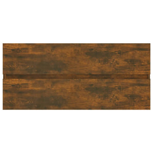 Waschbeckenschrank Räuchereiche 100 cm