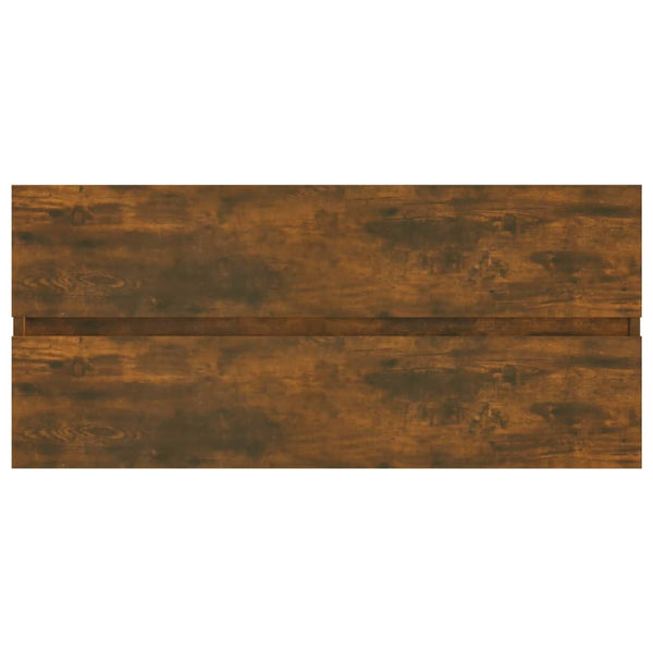 Waschbeckenschrank Räuchereiche 100 cm