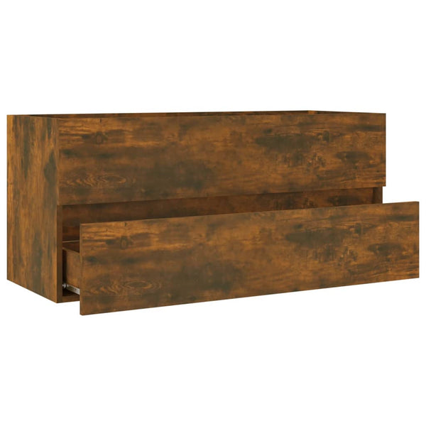 Waschbeckenschrank Räuchereiche 100 cm