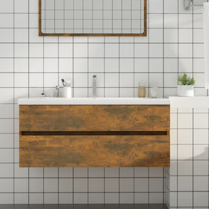 Waschbeckenschrank Räuchereiche 100 cm
