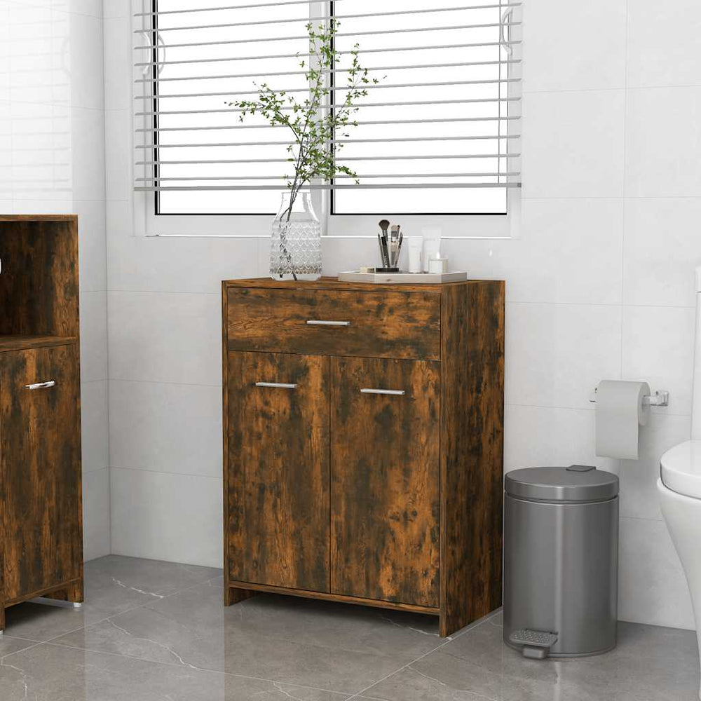 Badezimmerschrank Räuchereiche 60x80 cm