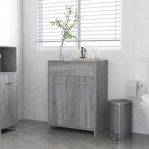 Badezimmerschrank Grau Sonoma 60x80 cm