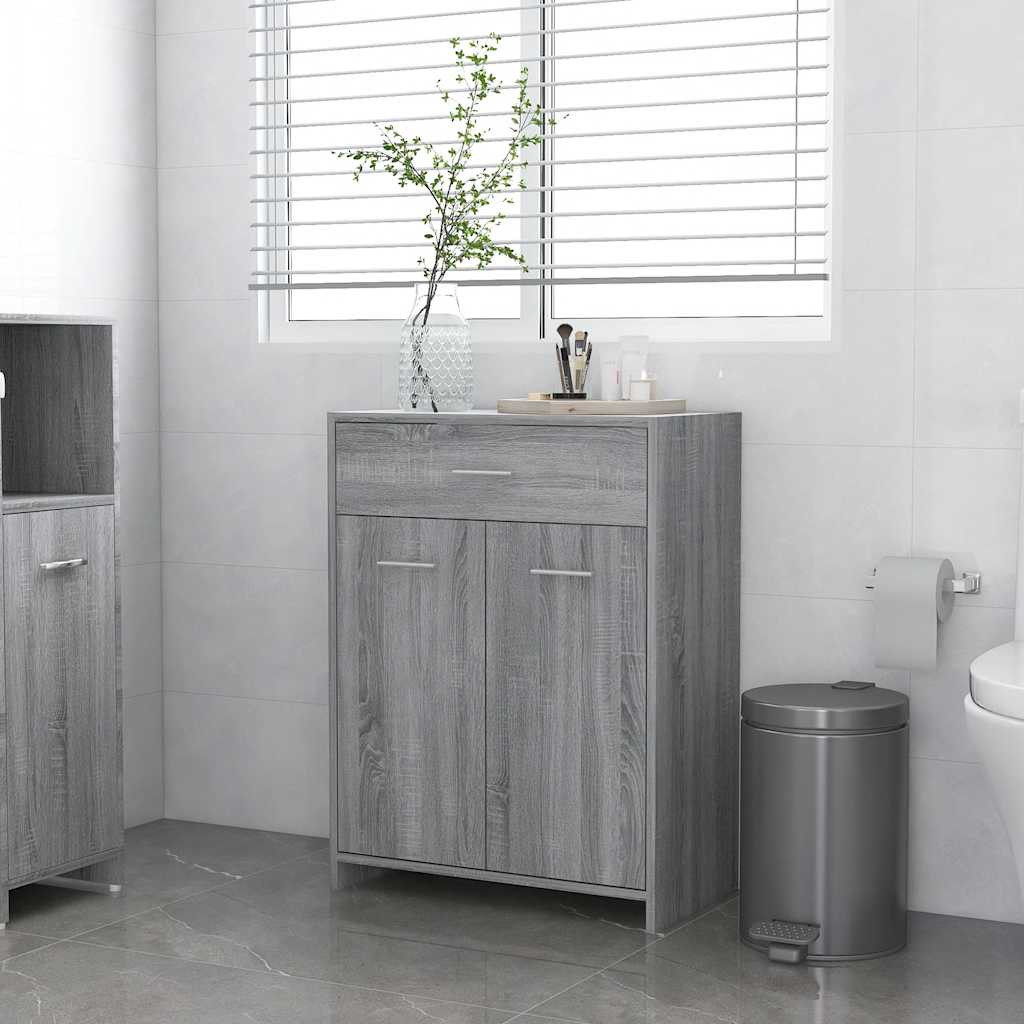 Badezimmerschrank Grau Sonoma 60x80 cm