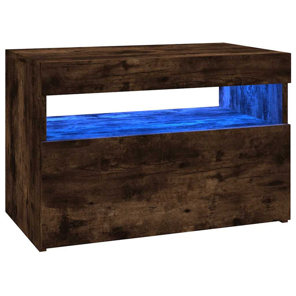 TV-Schrank Räuchereiche mit LED 60x35x40 cm