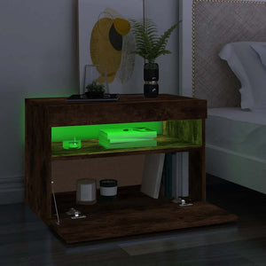 TV-Schrank Räuchereiche mit LED 60x35x40 cm