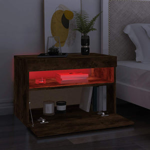TV-Schrank Räuchereiche mit LED 60x35x40 cm