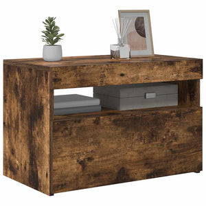 TV-Schrank Räuchereiche mit LED 60x35x40 cm