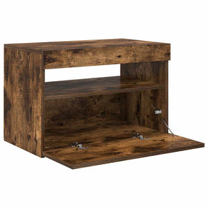 TV-Schrank Räuchereiche mit LED 60x35x40 cm