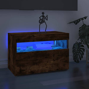 TV-Schrank Räuchereiche mit LED 60x35x40 cm