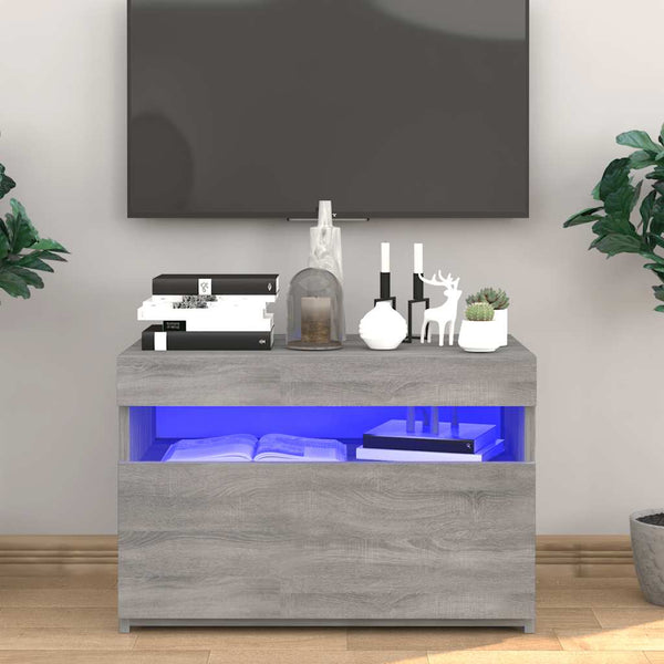TV-Schrank Grau Sonoma mit LED