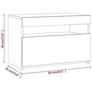 TV-Schrank Grau Sonoma mit LED