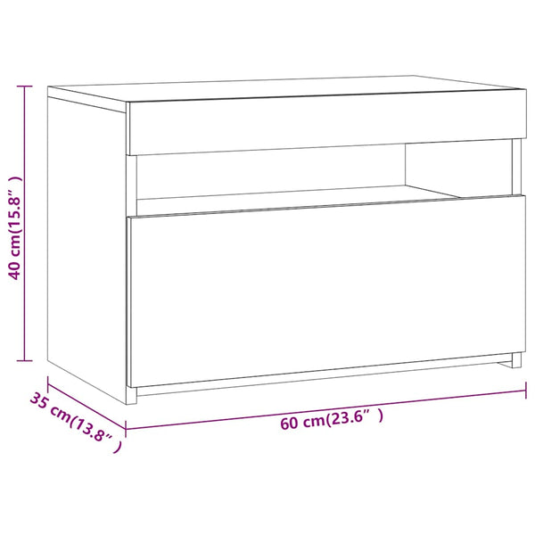 TV-Schrank Grau Sonoma mit LED
