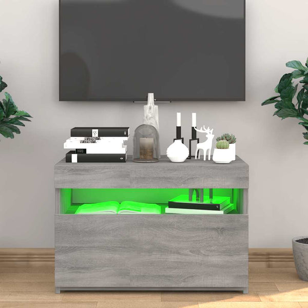 TV-Schrank Grau Sonoma mit LED