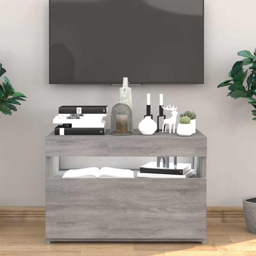 TV-Schrank Grau Sonoma mit LED