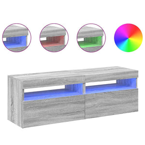 TV-Schränke mit LED Grau Sonoma 60x35x40 cm, 2er-Set