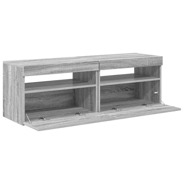 TV-Schränke mit LED Grau Sonoma 60x35x40 cm, 2er-Set