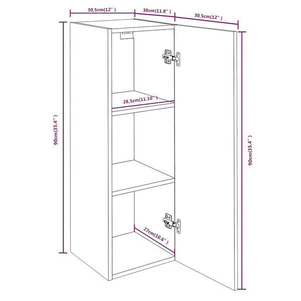 TV-Schrank Räuchereiche 90 cm