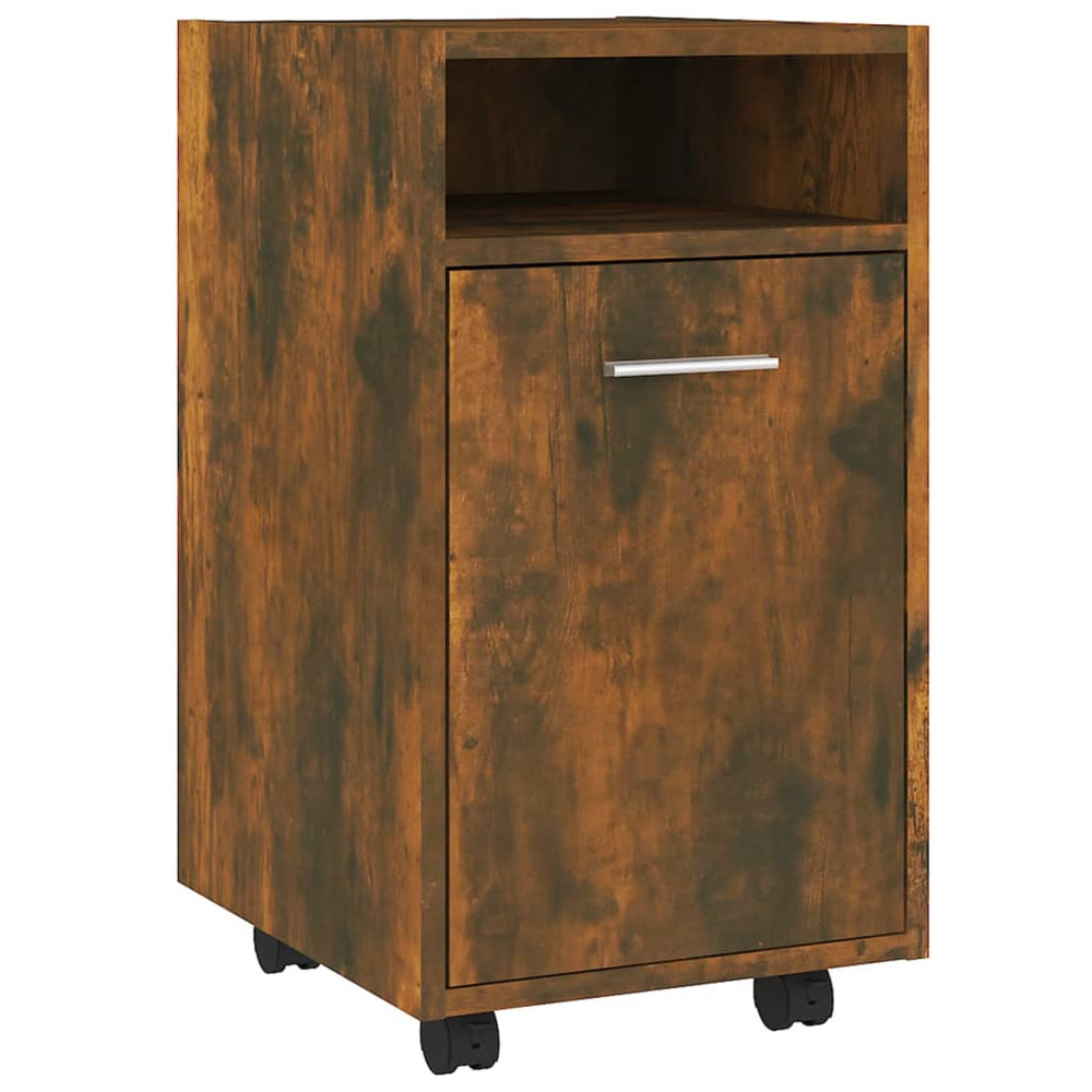 Beistellschrank Räuchereiche mit Rollen 33x38x60cm